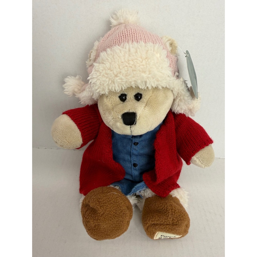 Starbucks Plush Girl Bearista 118th Edition 2016 Small Tan Winter Collectible